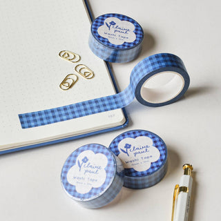 Dark Blue Check - Washi Tape-Washi Tapes-Stash World