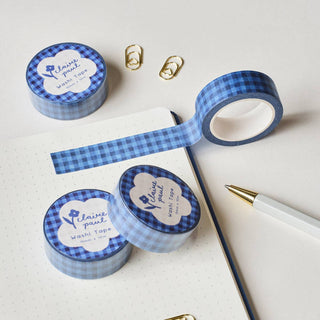 Dark Blue Check - Washi Tape-Washi Tapes-Stash World