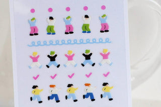 Deco 14: Mini People - Sticker Sheet-Sticker Sheets-Stash World