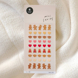 Deco.04: Teddy Love - Mini Sticker Sheet-Sticker Sheets-Stash World