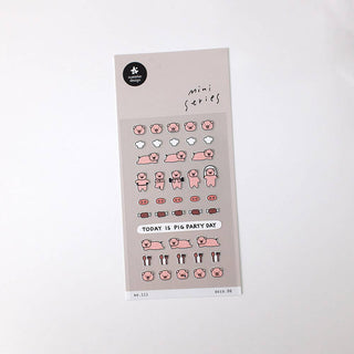 Deco.06: Pigs - Mini Sticker Sheet-Sticker Sheets-Stash World