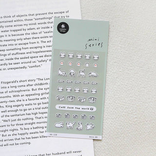 Deco.09: Cat - Mini Sticker Sheet-Sticker Sheets-Stash World