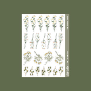 Delicate Flowers Sticker Sheet - Stash Sticker Club-Stash World