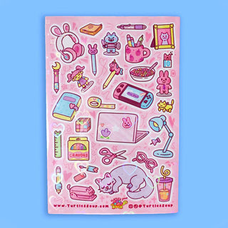 Desk Stuff - Vinyl Sticker Sheet-Sticker Sheets-Stash World