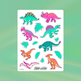 Dino Dance Sticker Sheet-Stash World