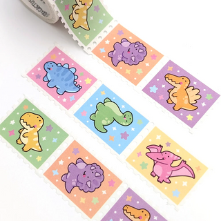 Pastel Dinosaurs - Stamp Washi Tape