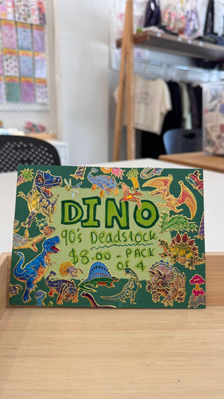 Dinosaur Stickers (deadstock 1996) - Mixed Pack of 4