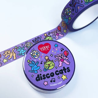 Disco Cats - Washi Tape-Washi Tapes-Stash World