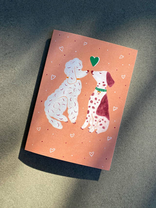 Dogs Kissing - Greeting Card-Greeting Cards-Stash World