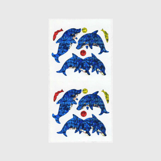 Dolphins and Fish - Prismatic Stickers-Sticker Sheets-Stash World