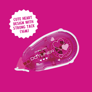 Dotliner Adhesive Glue Tape (Pink Hearts)