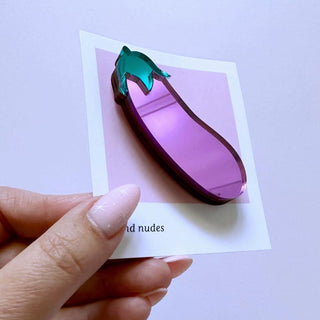 Eggplant - Acrylic Magnet-Magnets-Stash World