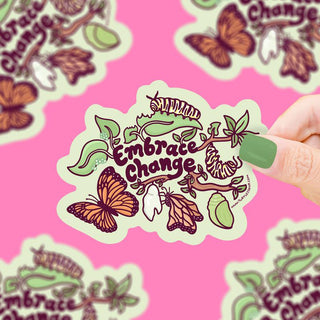 Embrace Change - Vinyl Sticker-Vinyl Stickers-Stash World