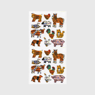 Micro Farmyard Friends - Prismatic Stickers