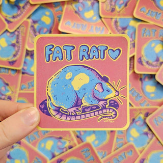 Fat Rat Vinyl Sticker-Stash World