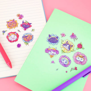 Flower Kitties - Vinyl Sticker Sheet-Sticker Sheets-Stash World