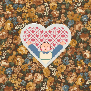 Folk Art Doll (Blue) - Vinyl Sticker-Vinyl Stickers-Stash World