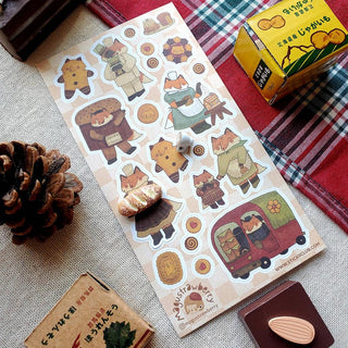 Fox Family Bakery - Sticker Sheet-Sticker Sheets-Stash World