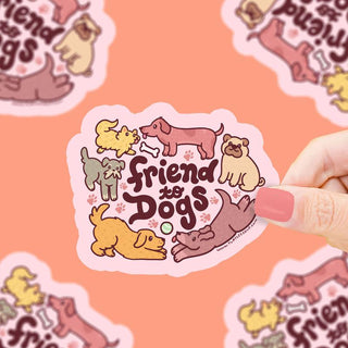 Friend to Dogs - Vinyl Sticker-Vinyl Stickers-Stash World
