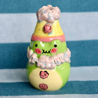 Frog Clown - Small Ceramic Vase-Desk Accessories-Stash World