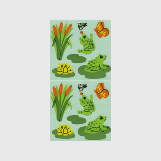 Frogs on Lily Pads - Paper Stickers