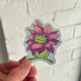 Flower Froggo - Vinyl Sticker