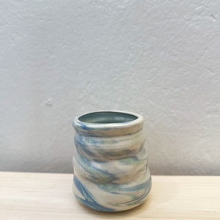 Marbled Blues - Ceramic Pen Holder