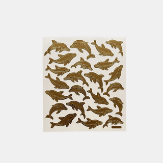 Gold Dolphins - Sticker Sheet (deadstock)