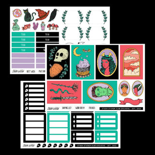Dark Academia Sticker Sheet  Bookish Planner Sticker Sheet – The Garden  Keep