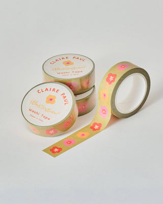 Green Floral - Washi Tape-Washi Tapes-Stash World