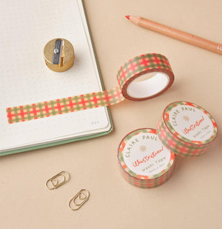 Green and Red Check - Washi Tape-Washi Tapes-Stash World