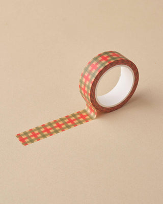Green and Red Check - Washi Tape-Washi Tapes-Stash World