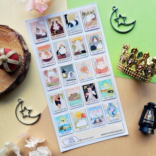 Guinea Pig Tarot - Sticker Sheet-Sticker Sheets-Stash World