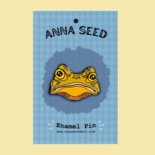 Gustav the Grumpy Toad - Enamel Pin-Enamel Pins-Stash World