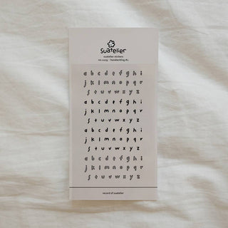 Handwriting #1: Lowercase - Clear Sticker Sheet-Sticker Sheets-Stash World