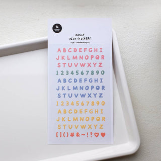 Handwriting #4 Bright Uppercase - Glitter Sticker Sheet-Sticker Sheets-Stash World