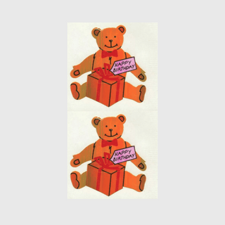 Happy Birthday Teddy Bear - Pearlie Stickers