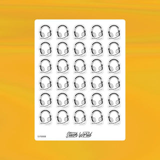Headphones Sticker Sheet-Stash World