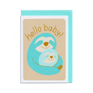 Hello Baby! - Greeting Card (Risograph)-Greeting Cards-Stash World