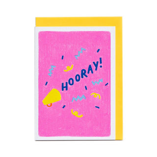 Hooray! - Greeting Card (Risograph)-Greeting Cards-Stash World