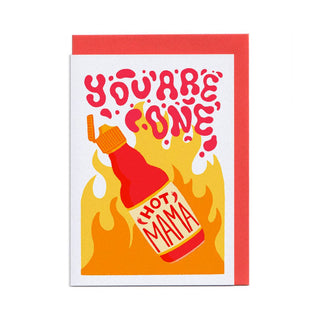 Hot Mama - Greeting Card (Risograph)-Greeting Cards-Stash World