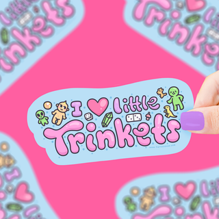 I Heart Little Trinkets - Vinyl Sticker-Vinyl Stickers-Stash World