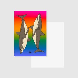 I Love Sharks - Postcard-Postcards & Journal Cards-Stash World