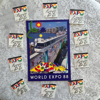 Brisbane World Expo '88 - Used Stamps & Postcard Set