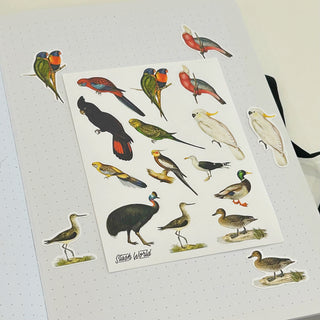 Vintage Birds - Sticker Sheet