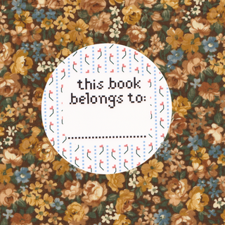 Floral Bookplate - Vinyl Sticker (Clear)