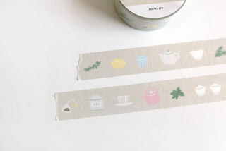 Illust 01: Tea - Washi Tape-Washi Tapes-Stash World