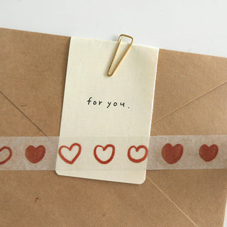 Illust.09: Hearts - Washi Tape-Washi Tapes-Stash World