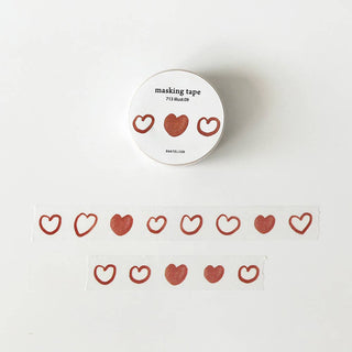 Illust.09: Hearts - Washi Tape-Washi Tapes-Stash World