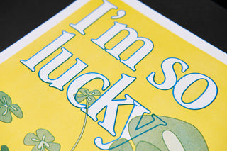 I'm So Lucky - Risograph A3 Print-Prints-Stash World